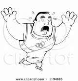 Buff Running Man Fear Cartoon Clipart Coloring Outlined Olympic Athlete Cory Thoman Vector 2021 sketch template
