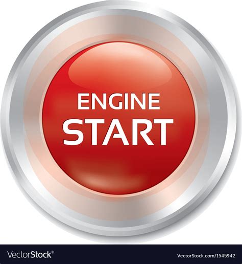 start engine button red  sticker royalty  vector