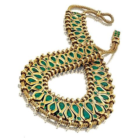 gold and emerald hindou necklace rené boivin 1950s alain r truong