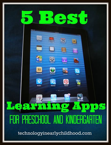 learning apps  pre   kindergarten technology