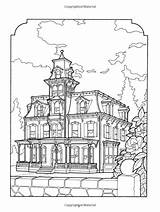 Coloring Victorian Pages House Houses Book Adults Printable Adult Books Helberg Kristin Daniel Dover Print Kids Sheets Homes Comments Lewis sketch template