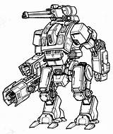 Mech Robot Mecha Battletech Fiction Albino Clan Asimov Isaac sketch template
