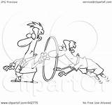 Leaping Businessman Hoop Through Toonaday Royalty Outline Illustration Cartoon Rf Clip sketch template