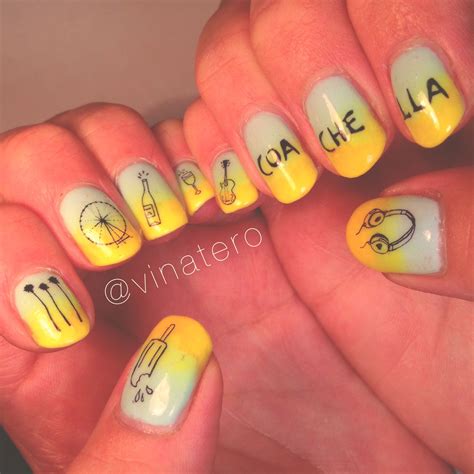 coachella nails   atvinatero artwork  nail decals