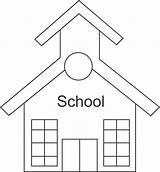 Outline School Clipart House Clip Outlines Library sketch template
