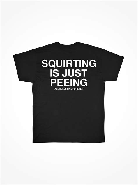 Squirting • Black Tee Linda Finegold