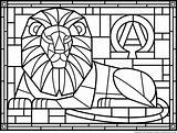 Stained Glass Coloring Pages Easter Clipart Printable Colouring Library Window sketch template