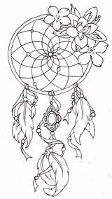 Coloring Pages Indian Dreamcatcher Kids sketch template