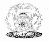 Coloring Starbucks Coffee Pages Cup Printable Adult Sunshine Color Cups Getdrawings Drawing Coloriage Getcolorings Choose Board Template sketch template