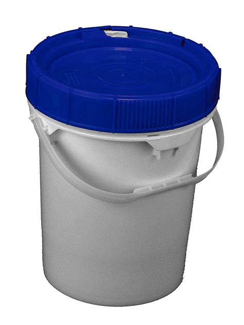 life latch  gallon screw top food grade bucket  blue lid  pack