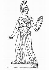 Athena Coloring sketch template