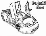 Bugatti Coloring Car Pages Eb110 Color sketch template