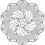 Mandala Coloring Star Pages Stars Printable Getcolorings Color Stripes sketch template