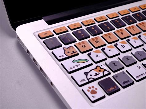 happy cat keyboard stickers macbook air  vinyl keyboard etsy keyboard decal macbook