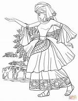 Coloring Pages Arab Dancing Woman Supercoloring Drawing Printable sketch template