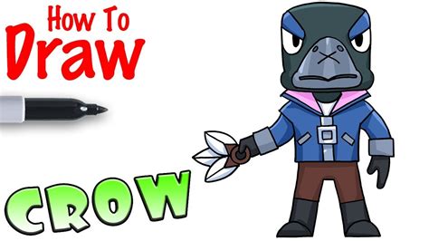 How To Draw Crow Brawl Stars Youtube