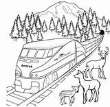 Coloring Train Amtrak Pages Cascades Printables Word Kids Search sketch template