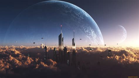 sci fi city sci fi city hd wallpaper