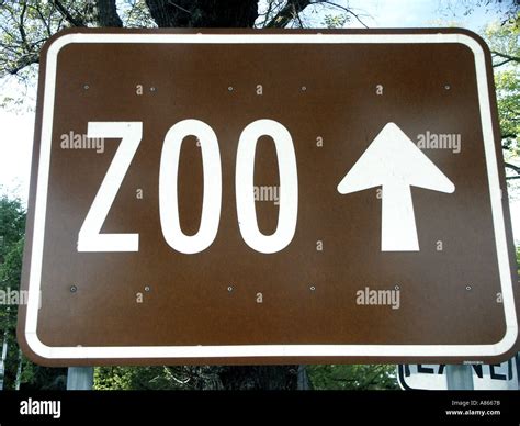 zoo road sign stock photo  alamy