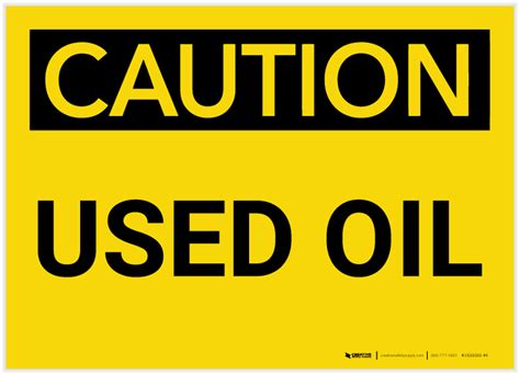 caution  oil label creative safety supply