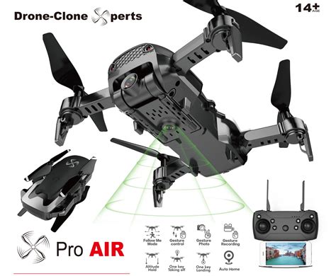 drone  pro air p hd dual camera wifi fpv min flight follow  gesture control  batteries