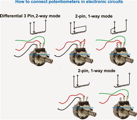 connect  potentiometer homemade circuit projects