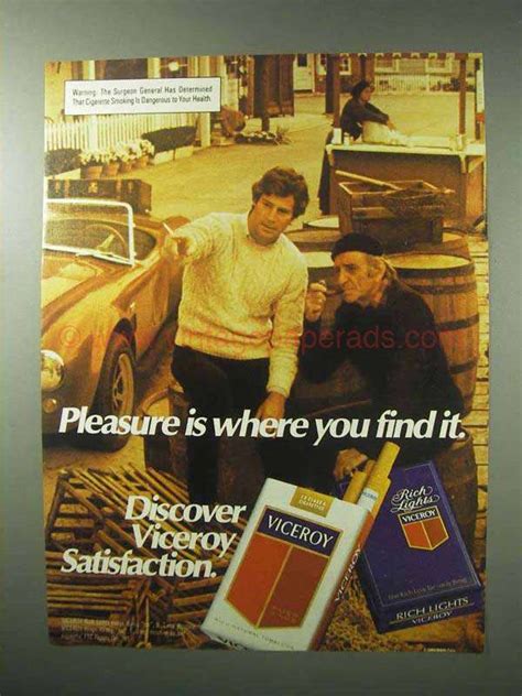 1983 Viceroy Cigarettes Advertisement Pleasure Where You F