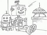 Coloring Pages Robots Robot Print Popular Book sketch template
