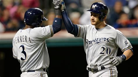 Peralta Pounded Brewers Lose 11 6 To Indians