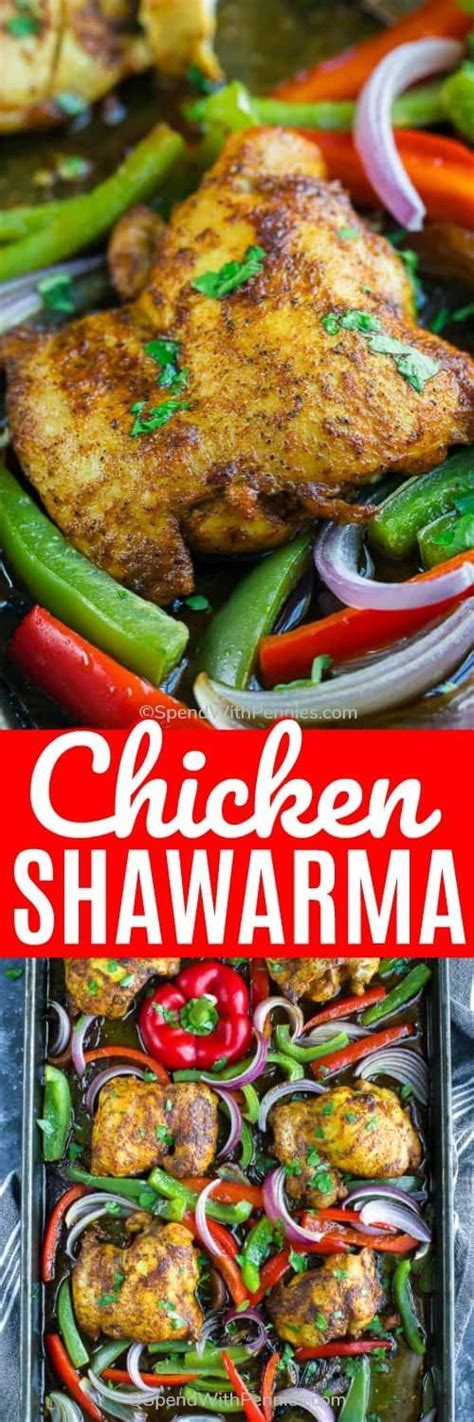 we love this quick and easy one pan chicken shawarma recipe for busy weekend dinners it also