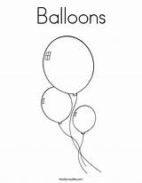 Coloring Balloon Birthday Pages Balloons Outline Getdrawings Popular Drawing 14kb sketch template