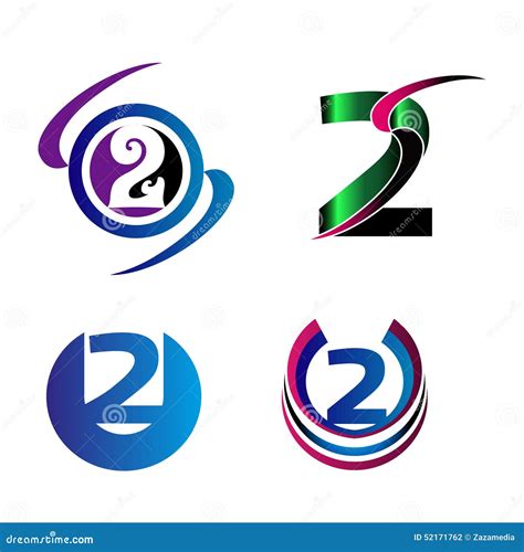 abstract number  logo symbol icon stock vector image