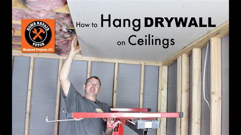hang drywall ceilings  home repair tutor youtube