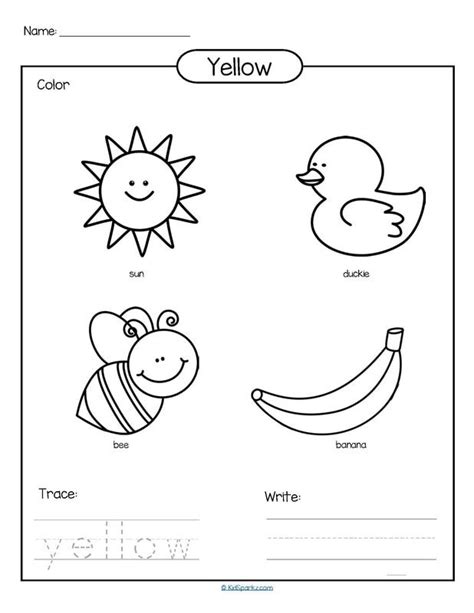 list  coloring pages yellow