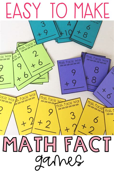 easy   math facts games teaching  kaylee