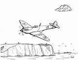 Spitfire Dover Cliffs sketch template
