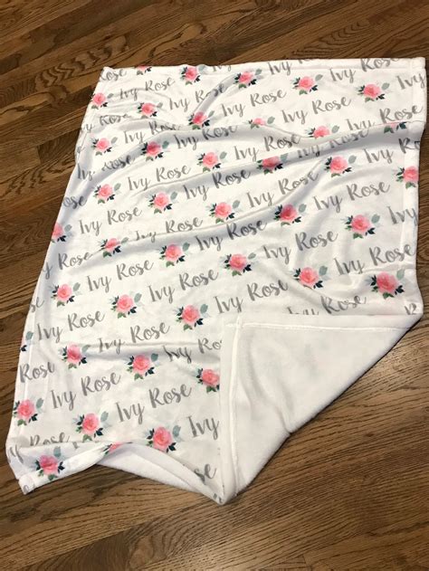sale personalized baby blanket floral print swaddle  blanket