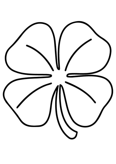 leaf clover coloring page  printable coloring pages  kids
