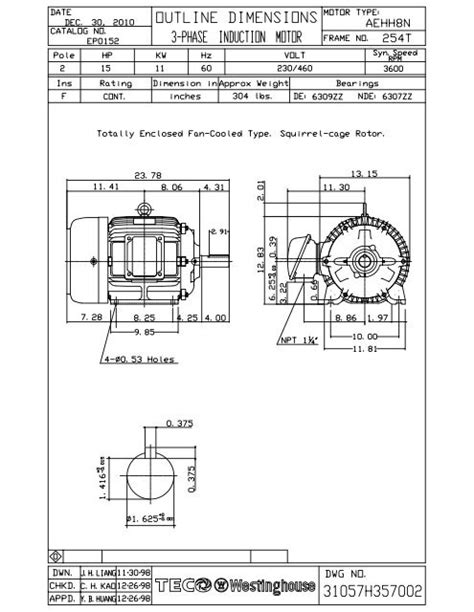 teco  phase induction motor wiring diagram webmotororg