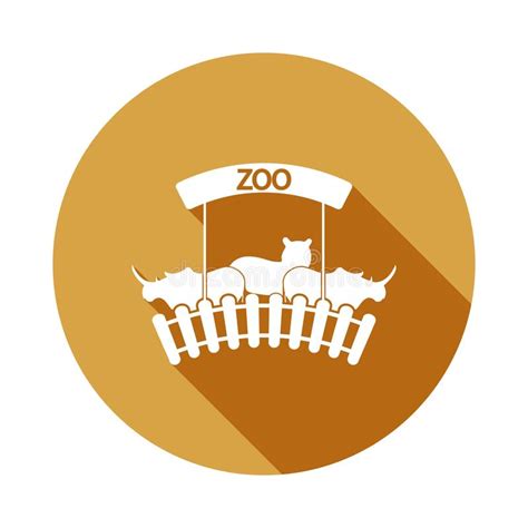 zoo  logo icon  flat long shadow stock illustration illustration  emblem mascot