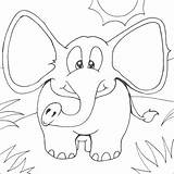 Elephant Coloring Pages Simple Colouring Baby Kids Cartoon Animal Printable Print Cute Disney Related Post sketch template