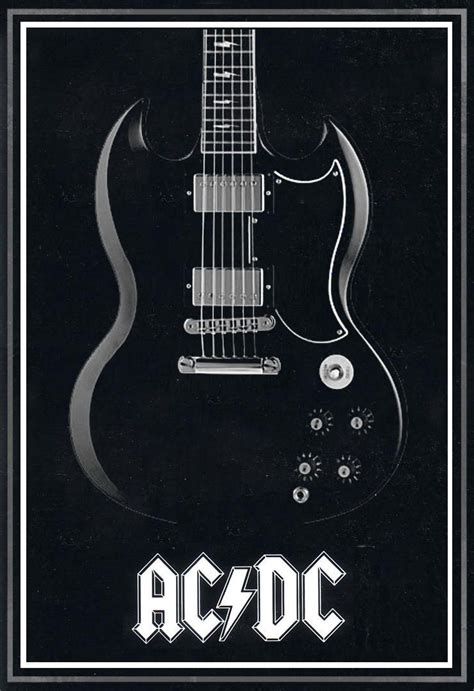 Inspirado En [link] Ac Dc Back In Black Poster Classic Rock Bands