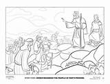 Kids Worship Sunday July Coloring Moses Promise God sketch template