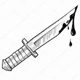 Knife Bloody Drawing Sketch Murder Blood Illustration Vector Stock Depositphotos Lhfgraphics St Doodle Crime Pages Coloring Sketches sketch template