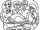 Dinner Coloring Family Pages Getcolorings Thanksgiving Getdrawings Color sketch template