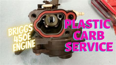 plastic carburetor cleaning   briggs stratton  series engine  bolens lawn mower