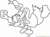 Coloring Duck Donald Shouting Pages Coloringpages101 sketch template