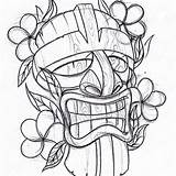 Tiki Tattoo Hawaiian Coloring Mask Pages Warrior Drawing Head Tattoos Drawings Flash Designs Party Maori Langdale Victoria Getdrawings Google Body sketch template