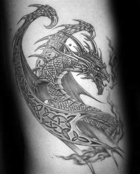 50 Celtic Dragon Tattoo Designs For Men Knot Ink Ideas Celtic