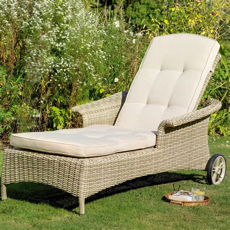 largo lounger natural rattan  garden furniture world